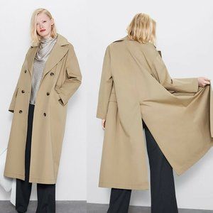 NEW ZARA long buttoned trench coat size S